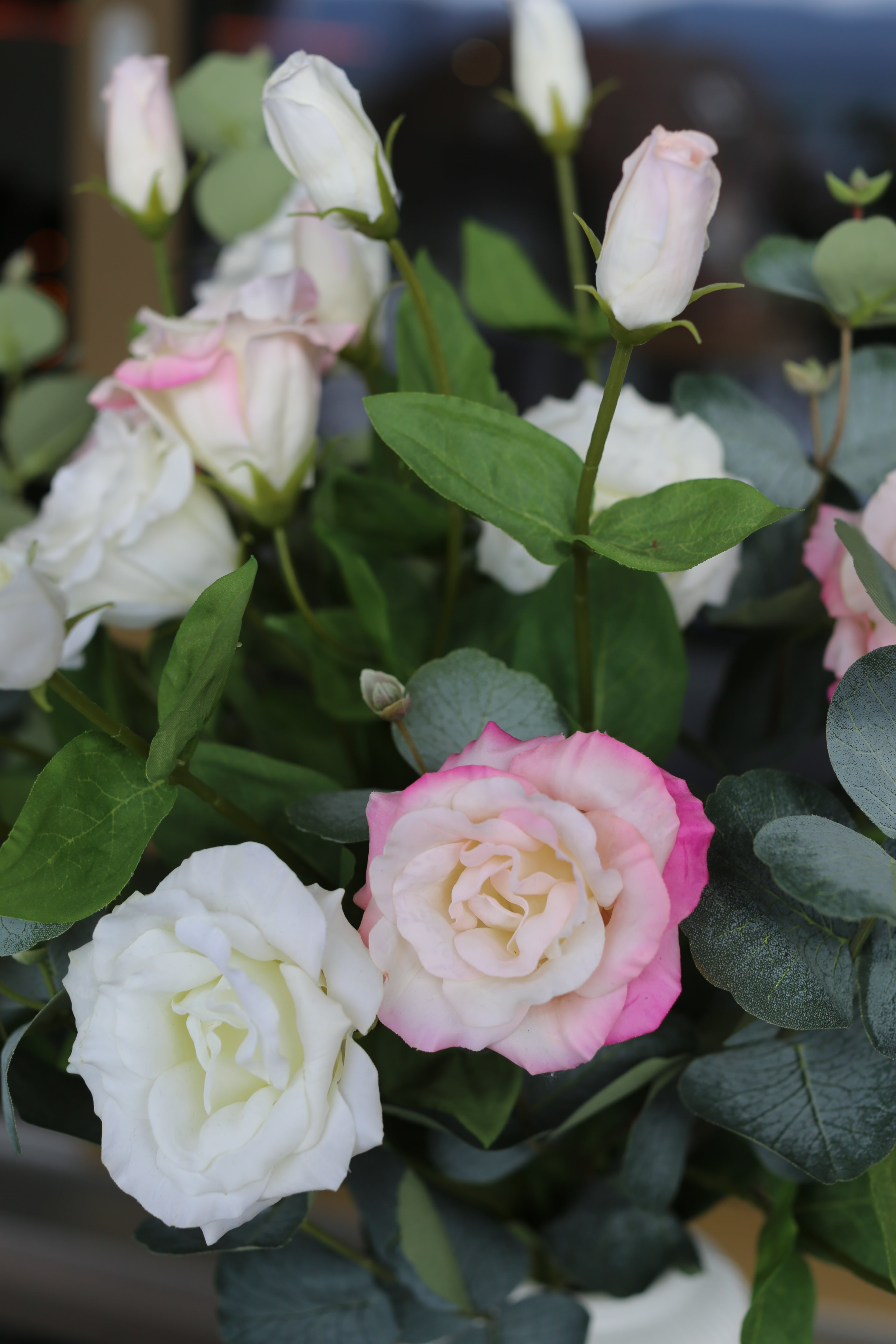 Lisianthus & Eucalyptus Bouquet