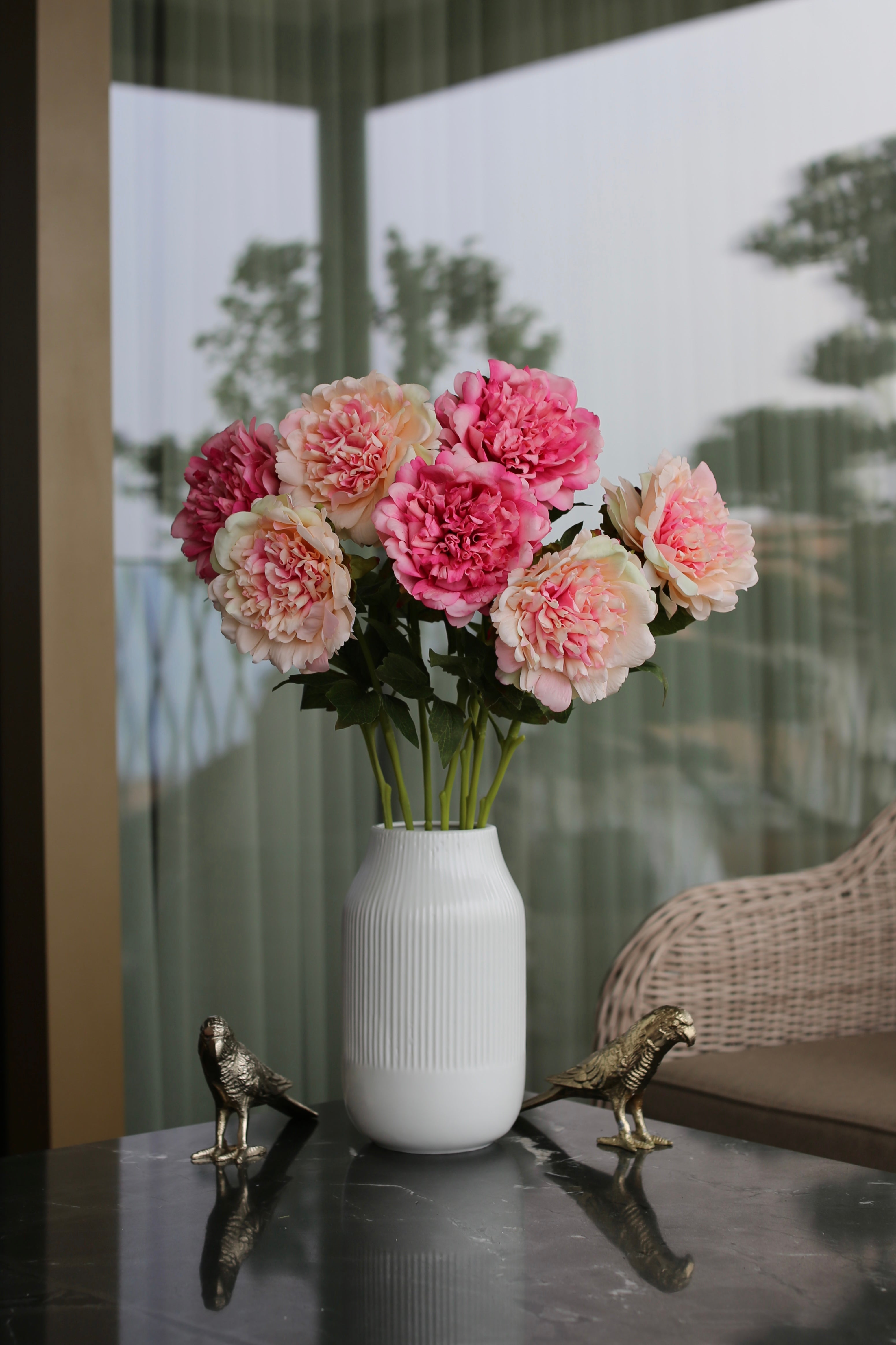 Premium Peony Bouquet Peach & Pink