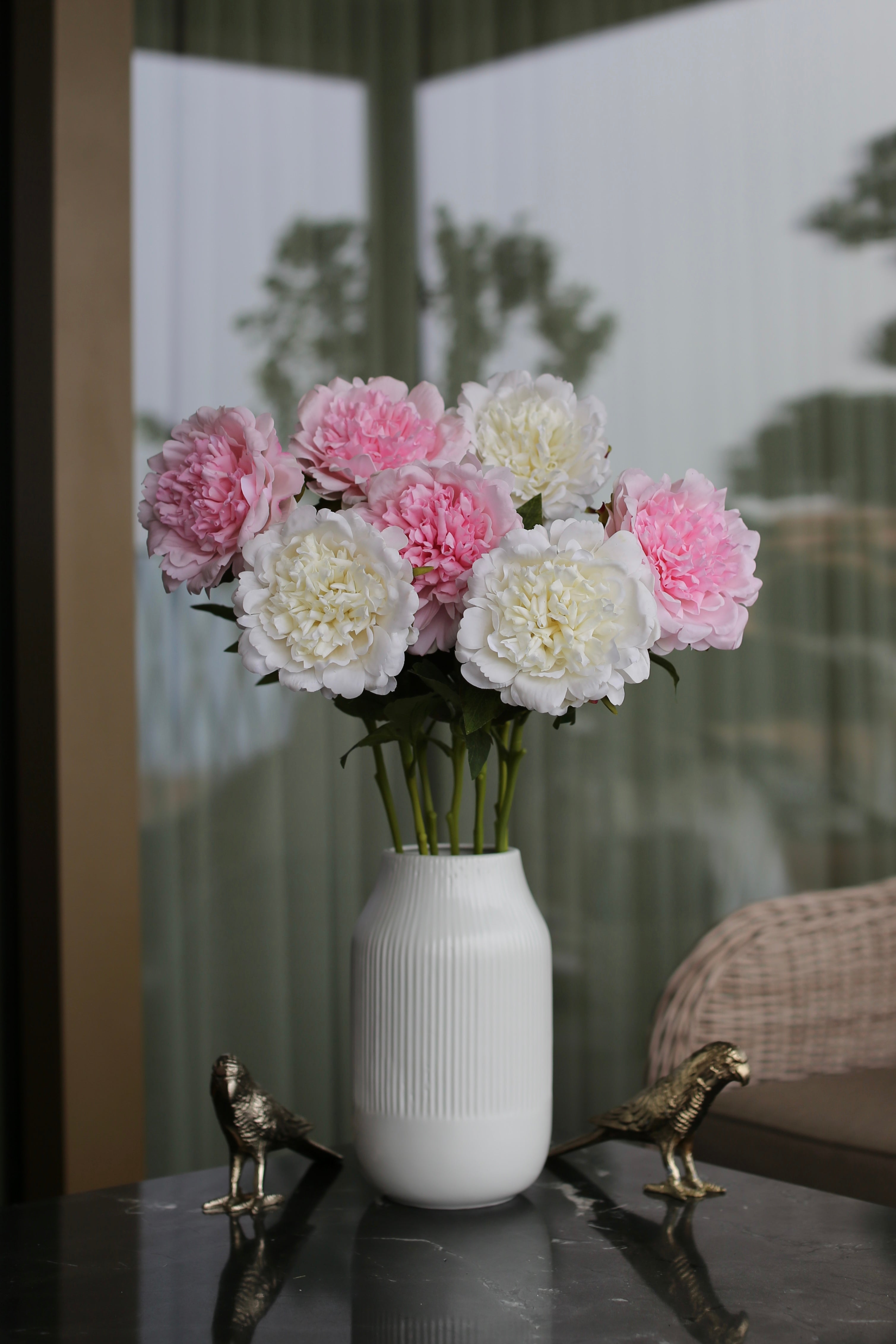 Premium Peony Bouquet Pink & White