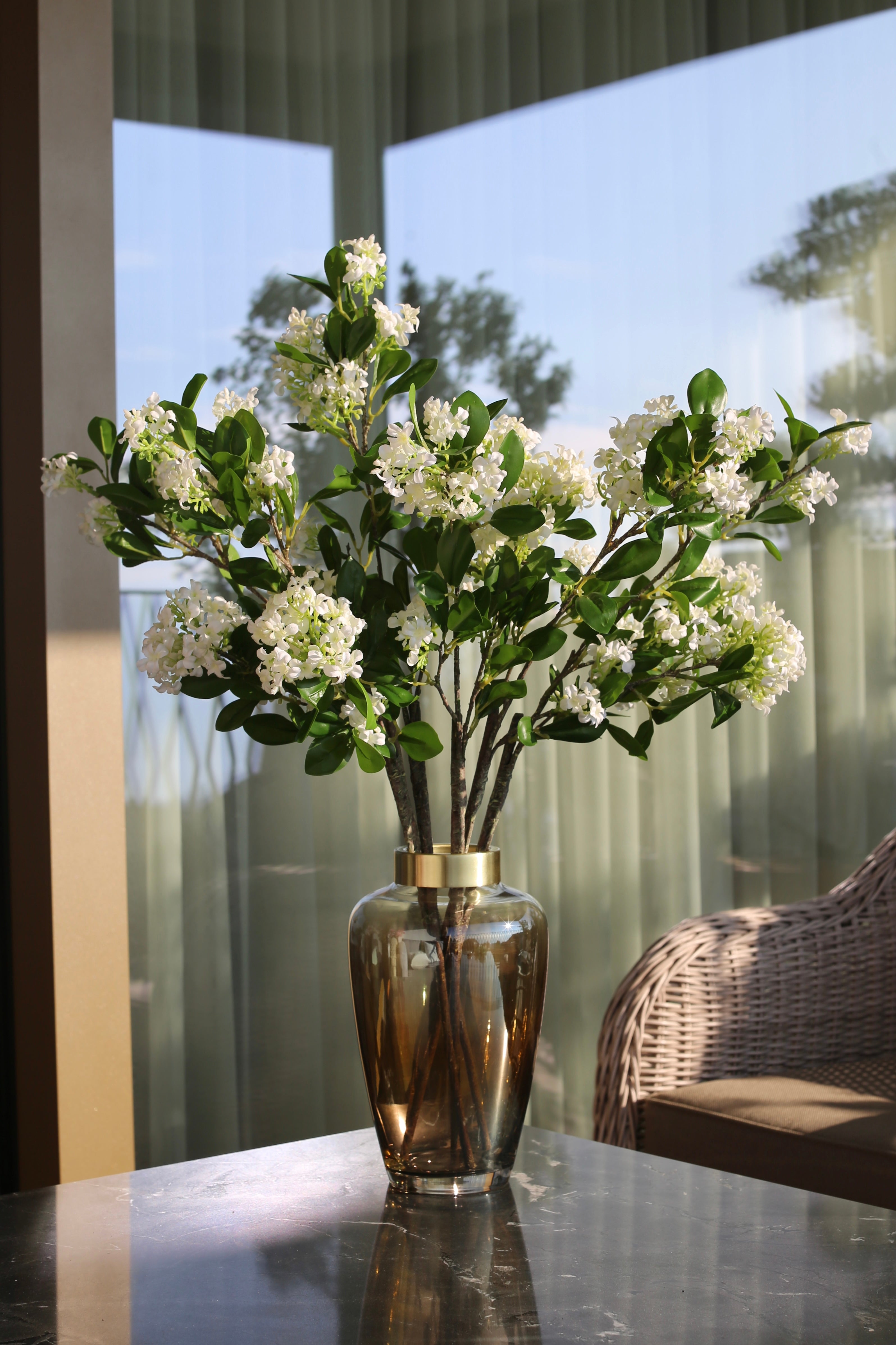Lilas Blanc 6 Branches